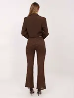 Hnědé vzorované kalhoty