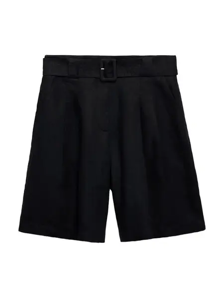 MANGO Plisované nohavice 'Samari'  čierna