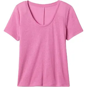 GAP V-SS LINEN SCOOP Dámské tričko, růžová, velikost