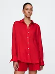GAP Lněná oversize košile Big Shirt - Dámské