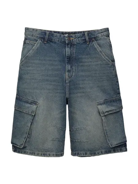 Pull&Bear Rifľové kapsáče  tmavomodrá