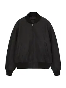 Pull&Bear Prechodná bunda  čierna / čierna melírovaná