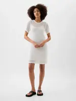 Biele dámske dierované mini šaty GAP