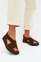 Dámske sandále Zazoo 3196 z prírodného semišu