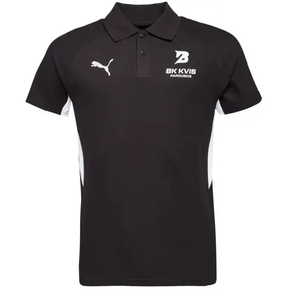 Puma TEAMEVOSTRIPE POLO Pánske polo tričko, čierna, veľkosť