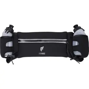 Fitforce MISAM Běžecká ledvinka s lahvičkami na pití, černá, velikost