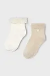 Dětské ponožky Mayoral 2-pack béžová barva, 10912