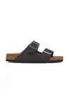 Nubukové pantofle Birkenstock Arizona SFB černá barva, 1019011