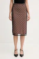 Sukně Sisley černá barva, midi, 4S3DL002O