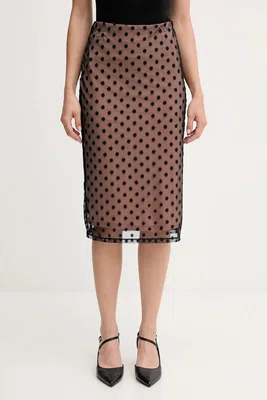 Sukně Sisley černá barva, midi, 4S3DL002O