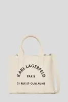 Bavlněná kabelka Karl Lagerfeld K/RSG béžová barva, A3W50118