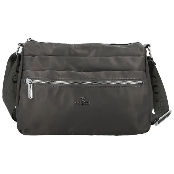 Trendy dámská nylonová crossbody kabelka Nomia, šedá