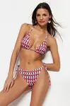 Trendyol geometrický vzorovaný trojuholníkový trojuholník kravata Regular Bikini Set