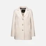 Cream Women's Coat Geox Doralea - Women's