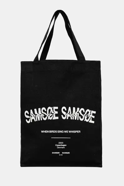 Bavlněná kabelka Samsoe Samsoe SAPRINT černá barva, U25200001