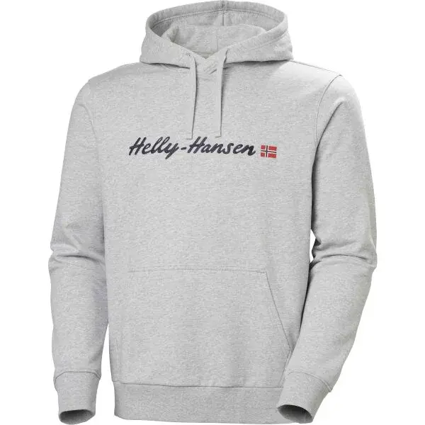 Helly Hansen CORE GRAPHIC HOODIE Pánska mikina s kapucňou, sivá, veľkosť