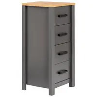 home24 MIDI SKŘÍŇKA, antracitová, dub artisan, 42/94/40 cm