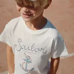 Dětské tričko s příměsí lnu Konges Sløjd ERA TEE OCS