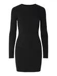 PIECES Pletené šaty  čierna