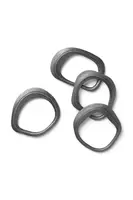 Kroužek na ubrousky ferm LIVING Flow 4-pack