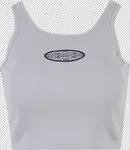 ROCAWEAR Top  sivá / čierna