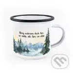 Smaltovaný hrnek Hory neberou dech tím, co vidíš, ale tím, co cítíš