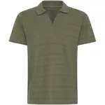 BLEND BHKNOX PIQUE SPLITNECK POLO Pánské polo tričko, khaki, velikost XXXL