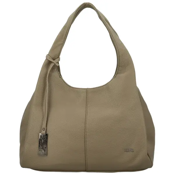 Módní dámská koženková kabelka na rameno Coveri Shaila, taupe