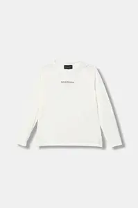 Dětské bavlněné tričko s dlouhým rukávem Emporio Armani