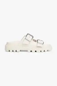 Kožené pantofle Tommy Jeans DOUBLE STRAP SANDAL