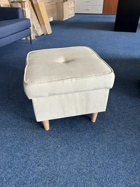 Taburet Flo látka: světlá látka