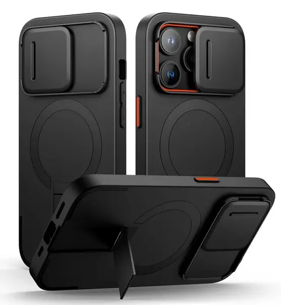 Suritch MagSafe Kickstand Camprotector obal iPhone 14 Pro, černý