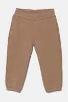 Kojenecké bavlněné tepláky United Colors of Benetton zelená barva, 3J70AF029