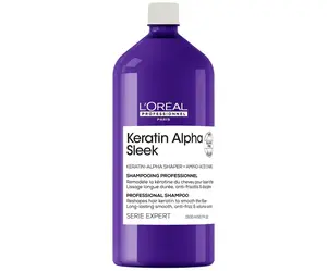Šampon pro dlouhotrvající uhlazení krepatých vlasů Loréal Professionnel Serie Expert Keratin Alpha Sleek - 1500 ml - L’Oréal Professionnel + dárek zda
