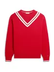 TOMMY HILFIGER Sveter  červená / biela
