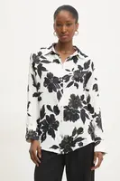 Košile Answear.LAB dámská, černá barva, relaxed, s klasickým límcem