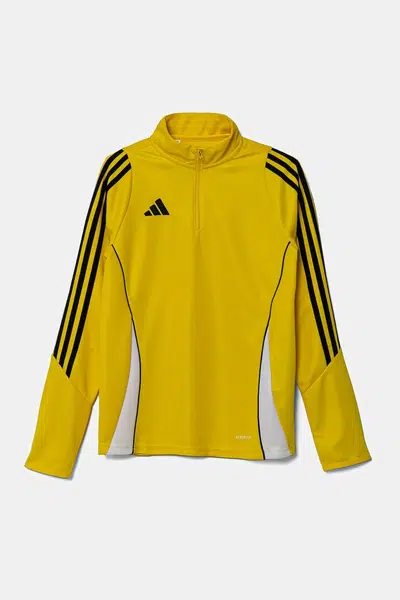 Dětská mikina adidas Performance žlutá barva, vzorovaná, IR9365