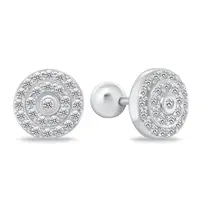 Brilio Silver Třpytivé stříbrné náušnice se zirkony EA174W