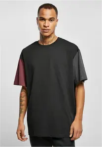 Organické oversized tričko Colorblock černé