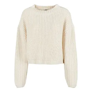 Women's wide oversize sweater whitesand