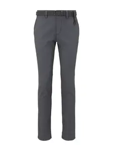 TOM TAILOR DENIM Chino nohavice  antracitová / biela