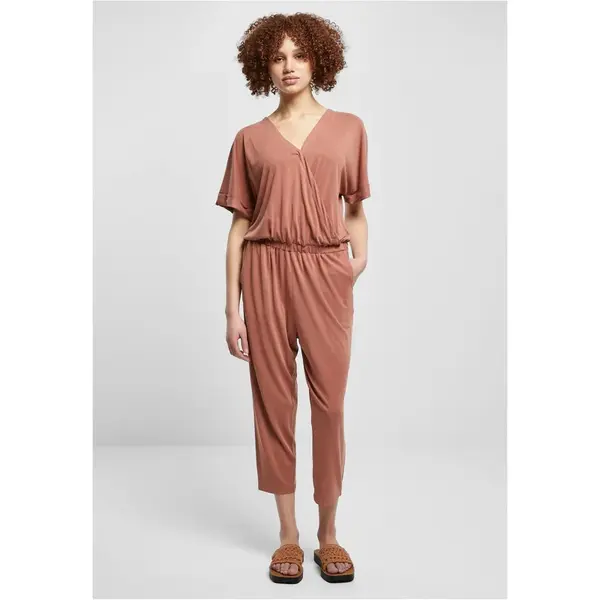 Women's terracotta modal jumpsuit