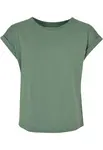 Girls' Organic Sage T-Shirt with Extended Shoulder