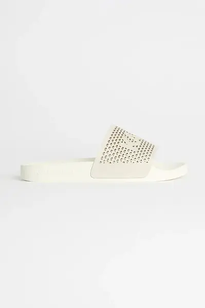 Kožené pantofle Karl Lagerfeld KONDO 2.0 dámské, bílá barva, KL80915