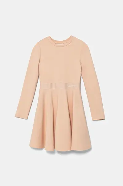 Šaty Calvin Klein Jeans béžová barva, mini, IG0IG02666