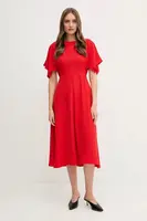 Šaty Sandro Ferrone červená barva, midi, S23XBEBRANCALEONE