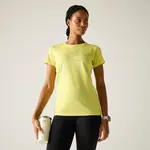 Dámské tričko regatta fingal edition slogan žlutá 36