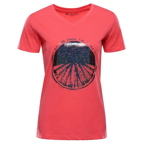 Dámské bavlněné triko alpine pro dorena červená xl