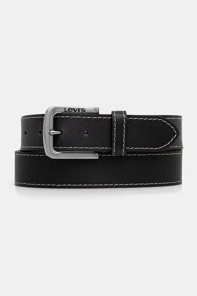 Kožený pásek Levi's černá barva, 000I6-0000