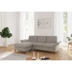 Sit & More ROHOVÁ SEDAČKA, textil, šedohnědá